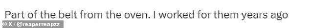 Dozens of social media users took advantage of the comments to offer their theories about what the object was, with the general consensus being that it came from an accessory inside the oven.