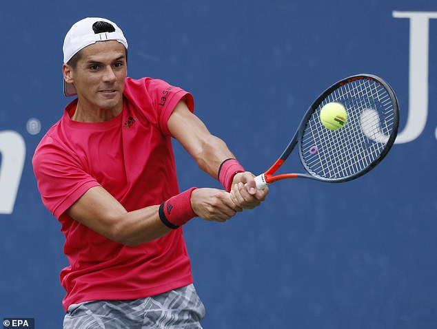 He will partner Federico Coria, pictured in action against Cameron Norrie at the 2020 US Open.