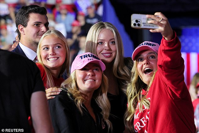 Tiffany Trump poses for a selfie with some MAGA fans