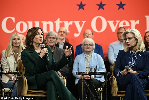 Harris was campaigning with Republican Liz Cheney, trying to win over disaffected conservatives in Pennsylvania tired of Trump.