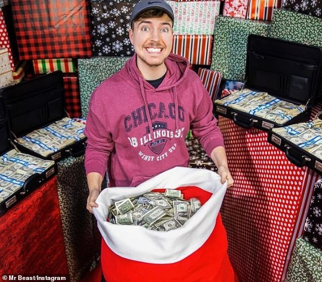 YouTube star MrBeast (pictured) was once hailed as a 