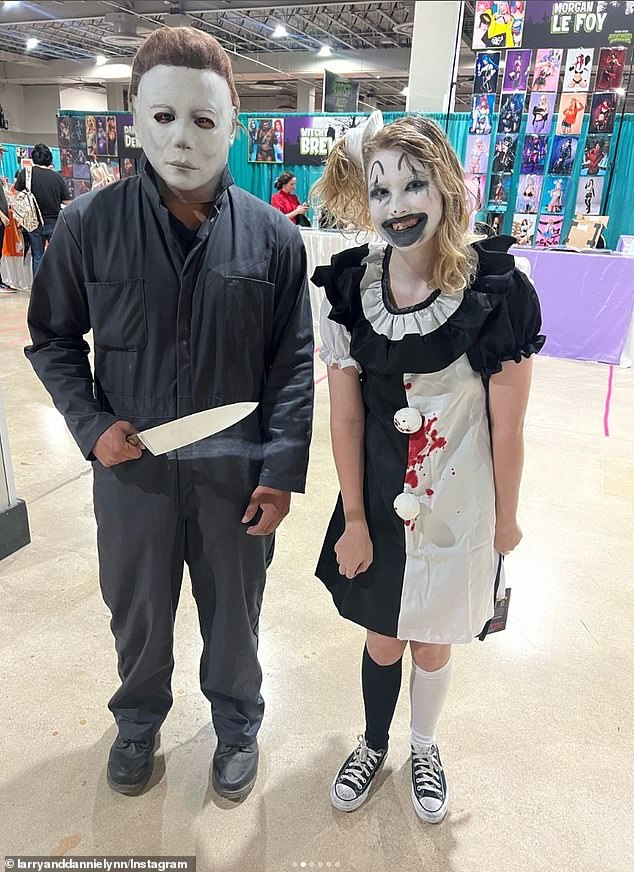 Dannielynn posed with Halloween villain Michael Myers