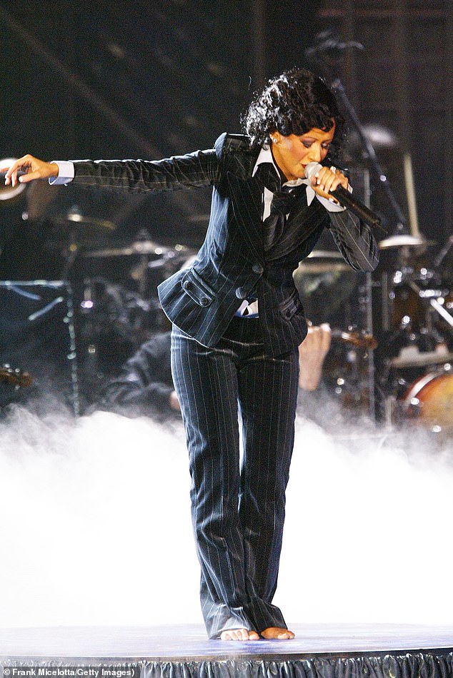 Christina ditched her shoes at the Grammy Awards in 2004, but opts for sky-high heels on stage.