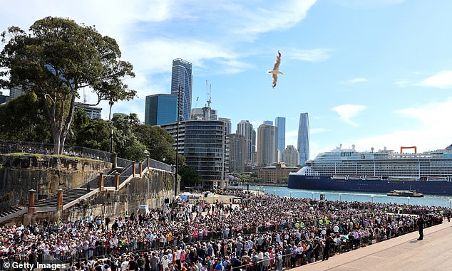 Large crowds also turned out to see the King and Queen this week.