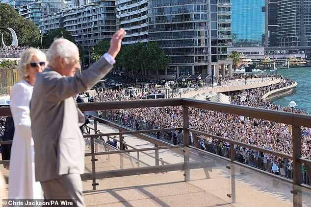 Charles and Camilla stopped to speak to the public on Tuesday.