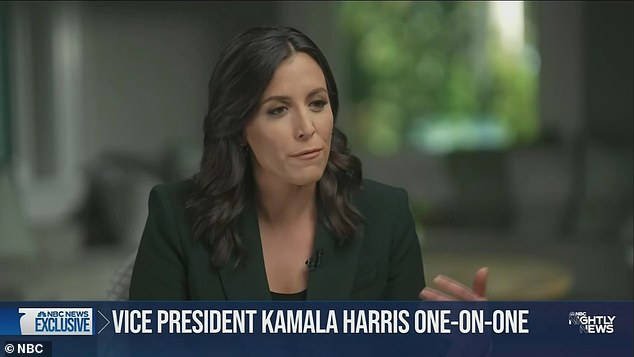 Social media erupted in criticism over Hallie Jackson's interrogation of Harris, alleging that it was 