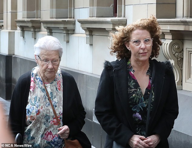 Russell Hill's wife, Robin Hill, and daughter Deborah Hill, pictured at Lynn's sentencing.