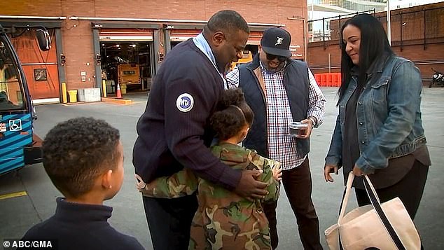 The couple was reunited with Addy's family after Jimenez rescued her from walking alone on a Harlem sidewalk.