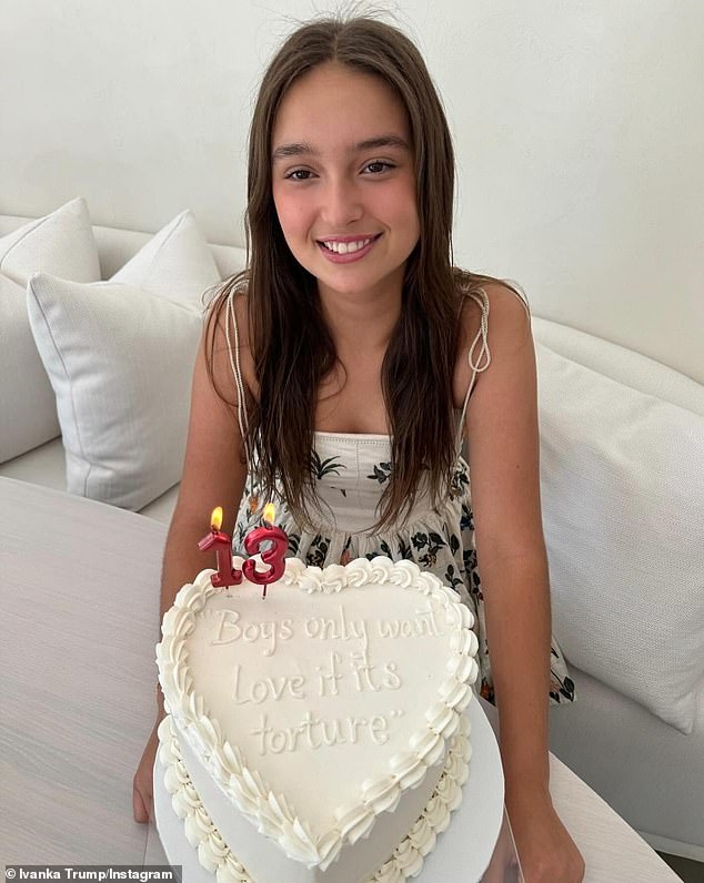 Ivanka previously shared a glimpse of her daughter's love for the pop superstar in July while celebrating the teen's 13th birthday.