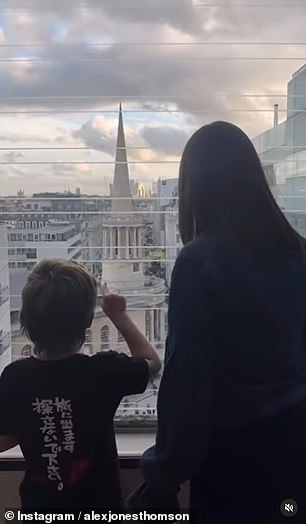 In the sweet video, the mother-of-three was seen holding Kit's hand as she guided him around the iconic building, pointing out all the landmarks.