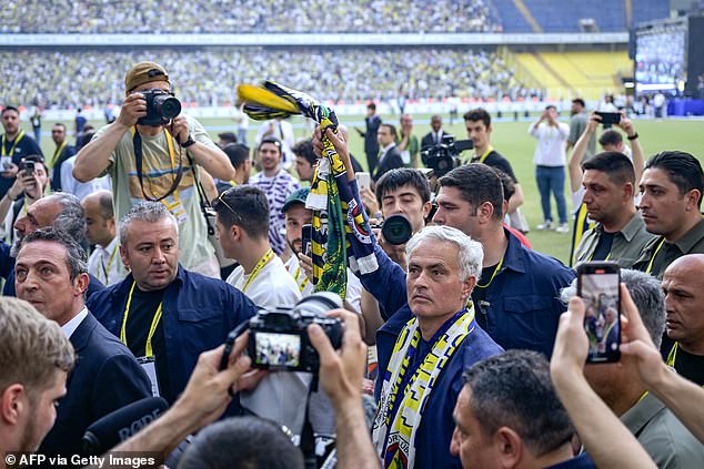 Former Roma coach Mourinho took charge of Turkish Super League side Fenerbache in June