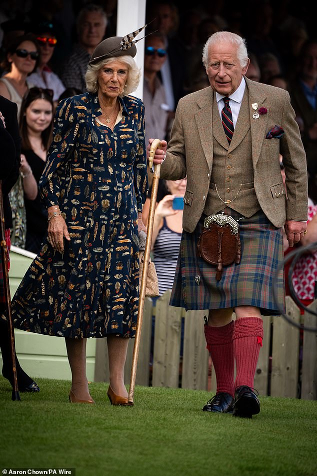 King Charles and Queen Camilla appear at the Highland Games held a short distance from Balmoral.