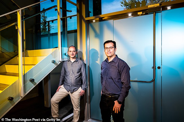 Character.AI co-founders, CEO Noam Shazeer (left), and President Daniel de Freitas Adiwardana, pictured at the company's office in Palo Alto, California. They have not yet addressed the complaint against him