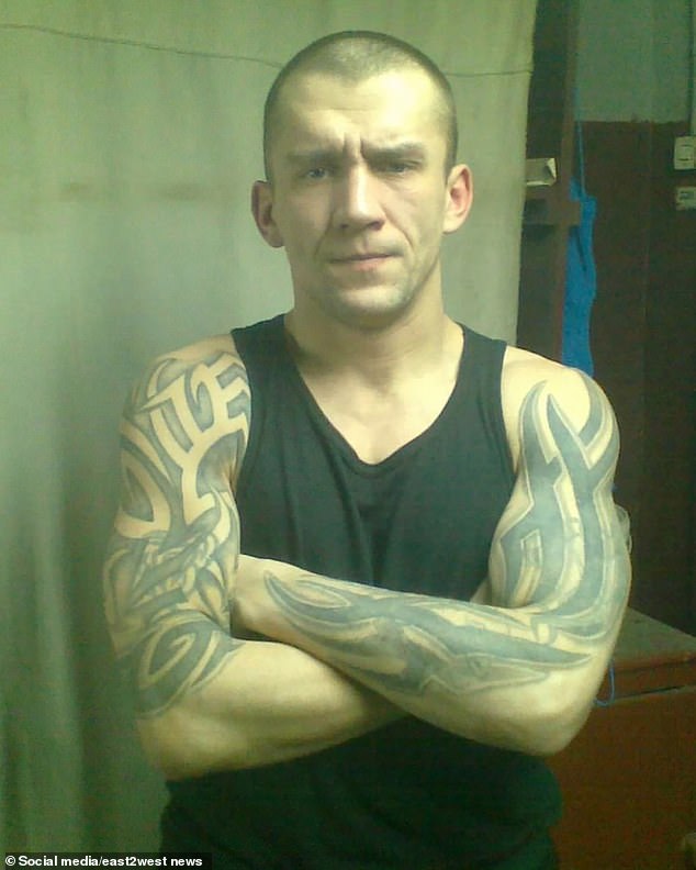 Wagner's private army veteran Vladimir Aleksandrov (pictured), 40, a previously convicted rapist, allegedly raped and killed an 11-year-old schoolgirl, Nastya Yakina.