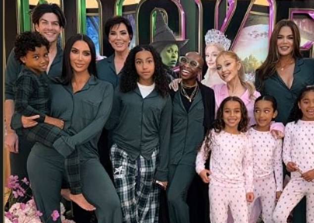 The 44-year-old beauty was joined at home by her family, including her mother Kris Jenner, her sisters Khloe and Kourtney Kardashian and Kylie Jenner, as well as her children.