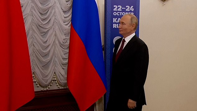 Putin remained motionless for a few excruciating seconds.