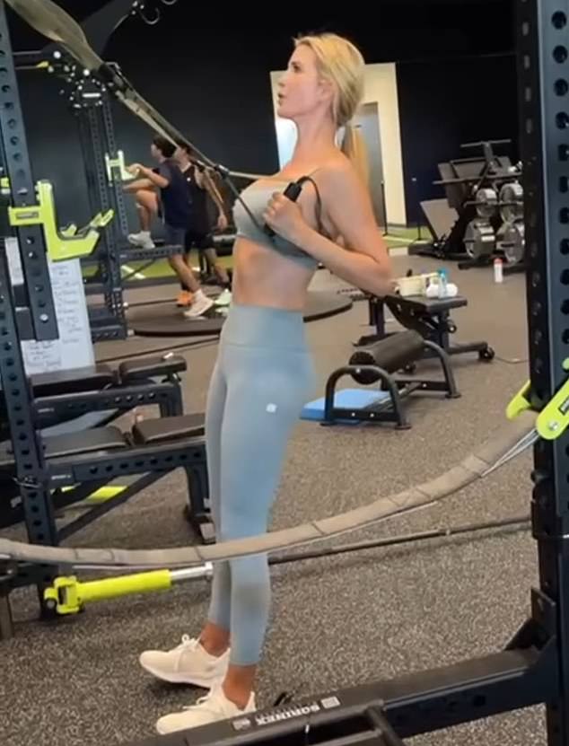 The 42-year-old took to Instagram to flaunt her amazing strength as she showed her fans how she did all five workouts.