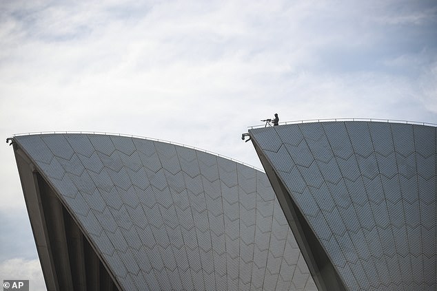 Snipers formed a large police presence during royal visit to Australia