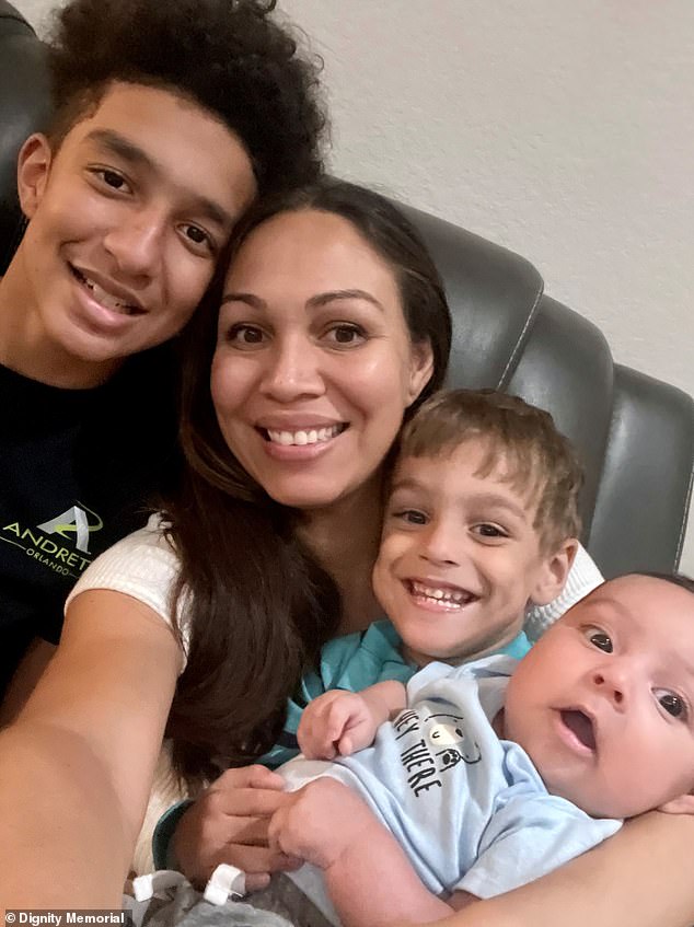 Garcia (pictured with Sewell and her younger children) said Sewell stopped showing interest in his former favorite things and would isolate himself in his room.