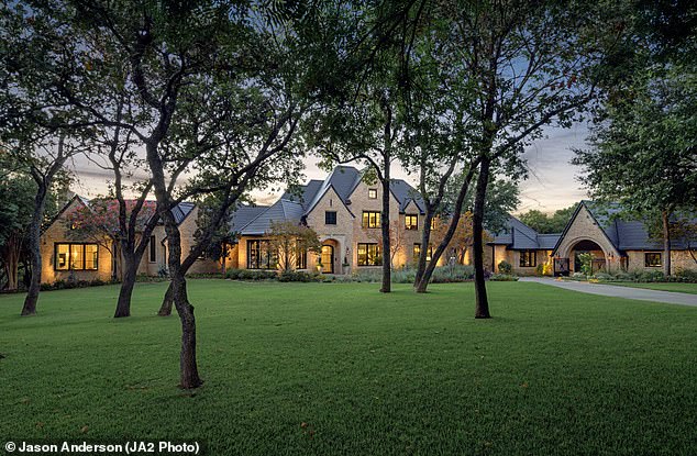 The six-bedroom property which sits on a 2-acre lot has been listed by Damon and Megan Williamson of The Agency Dallas.