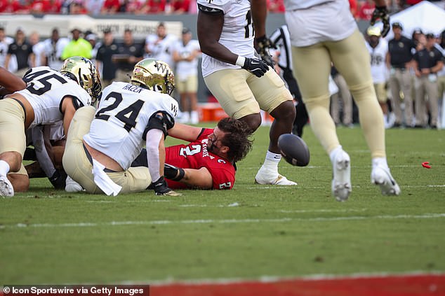 McCall's helmet came off during the collision that ended up being the last play of his career.