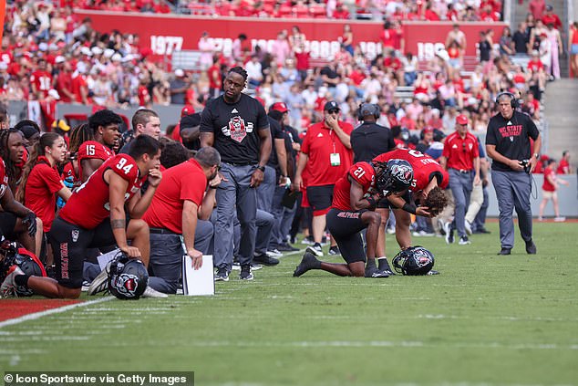 Several of McCall's teammates were devastated on the sidelines at the sight of his injury.