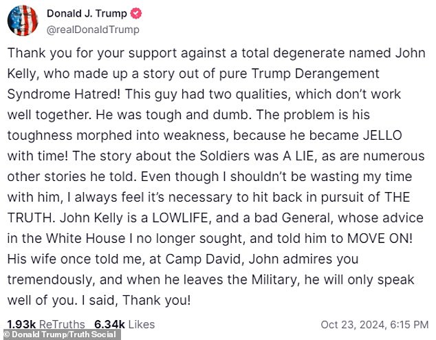 1729733418 525 Trump blasts LOWLIFE former top aide John Kelly over bombshell