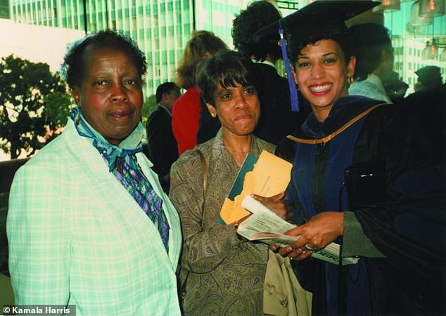 Harris' campaign maintains that Harris worked at a McDonald's during the summer after her freshman year at Howard University in 1983. She is pictured when she was younger.