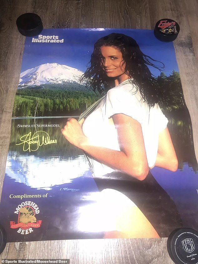 Williams' appearance made her a fan favorite as she modeled for several brands, including this 1996 poster for Moosehead Beer.