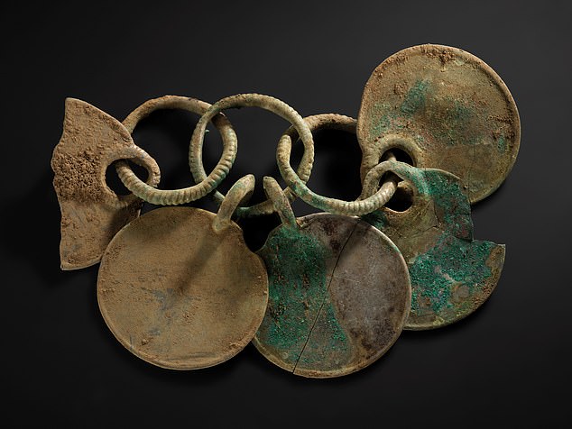 Dating from 1000-800 BC, it comprises more than 500 unusual organic and bronze objects.