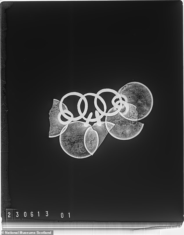 X-ray of one of the Peebles Hoard rattle pendants