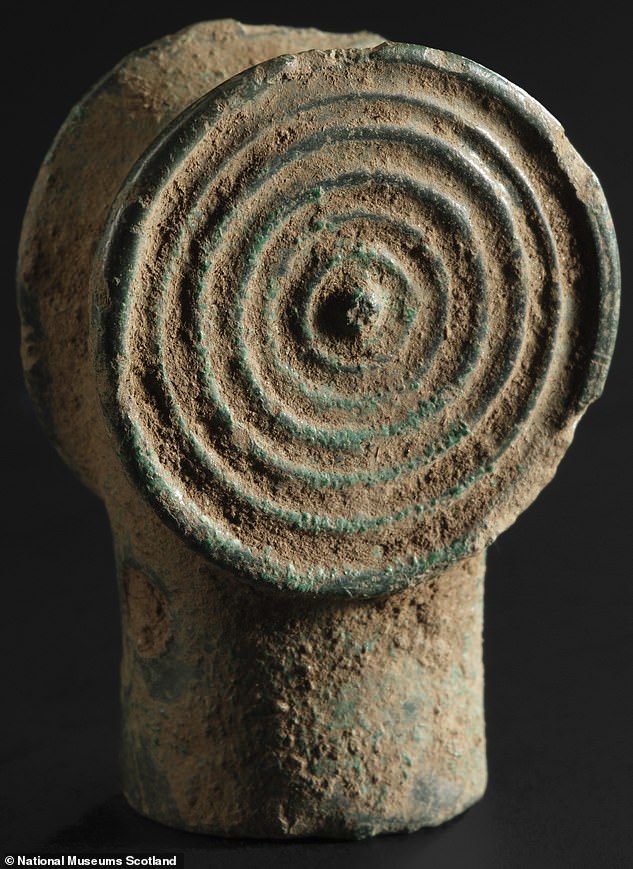 A set bronze object from the Peebles Hoard of the Bronze Age