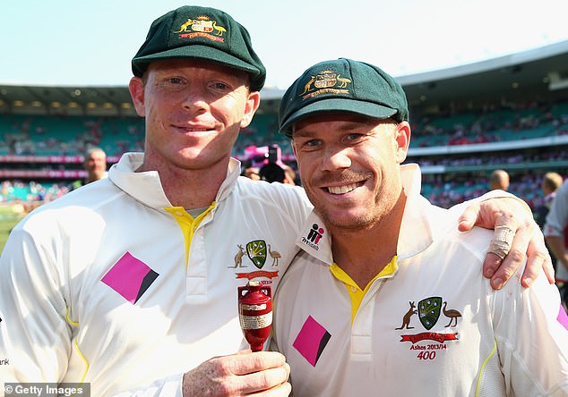 Warner's former opening partner Chris Rogers (pictured together) laughed when asked about the 37-year-old's retirement backflip.