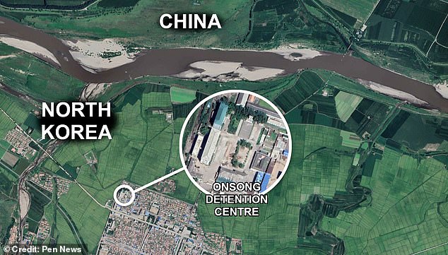 Defector detention center in Onsong is less than a mile from the Chinese border