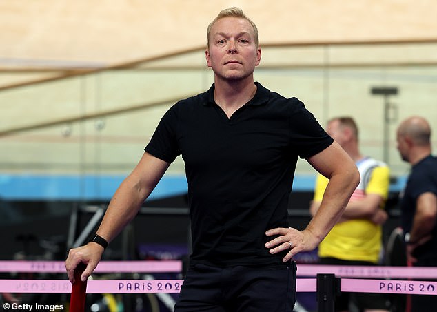 Today photographed posing for a photo while attending a cycling final at this year's Olympic Games.