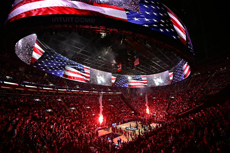 Now that's a jumbotron. (Frederic J. Brown/AFP Eastern Mindanao Command via Getty Images)