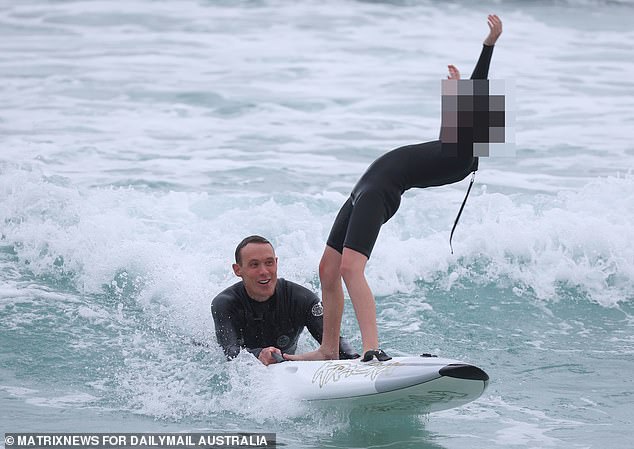 The Bondi Rescue star, known as 'Reidy', put on a brave face when she was spotted rowing with a friend and two children in North Bondi.