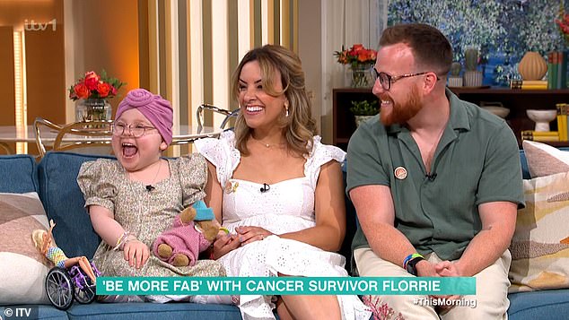 Florence appears on This Morning this week alongside her mum Stacey, 34, and dad Andrew, 36.