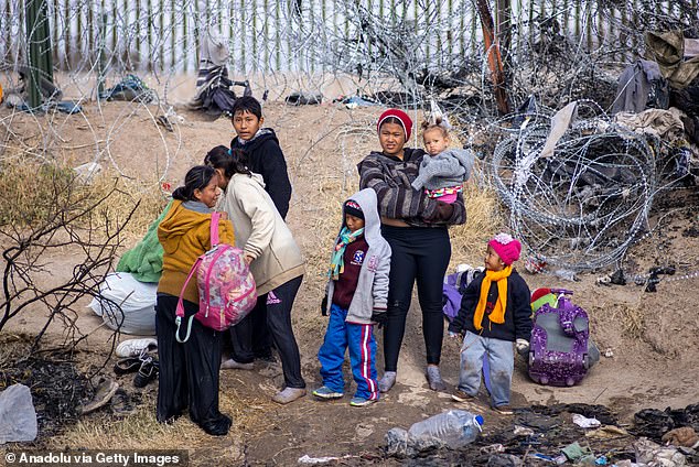 Migrants, including women and children, prepare to cross the Rio Grande to reach the United States border and seek humanitarian asylum in Ciudad Juárez, Mexico.