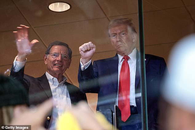 Trump was also present for the Pittsburgh Steelers' victory over the New York Jets.