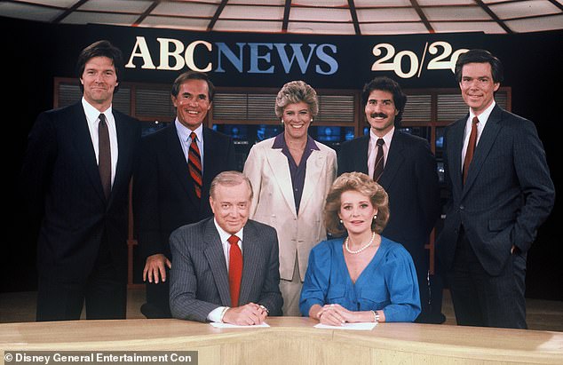 Jarriel (pictured, second from left) made a name for himself on the network's fledgling 20/20 news show.