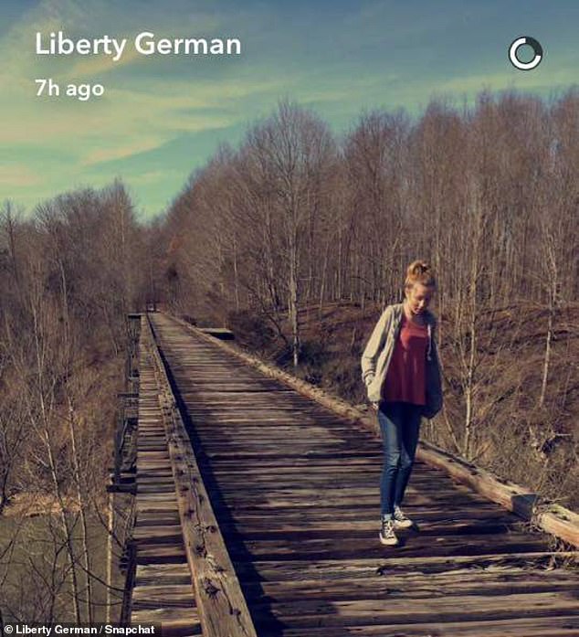 German took the video of her and Abby walking across the Monon High Bridge in Delphi.