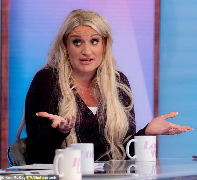 The actress, 38, took part in a Zoom interview with the group's High Priest and Priestess, Brian and Karen, during lockdown (pictured on Loose Women this week).