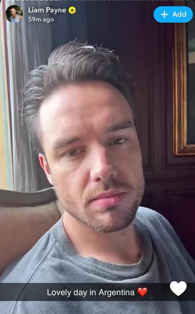 A toxicology report on Monday revealed that Liam had traces of a combination of drugs in his system, including 'pink cocaine' (pictured days before his death in Buenos Aires).