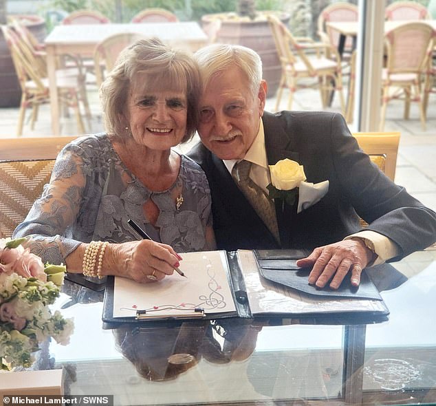 Joyce and Norman, who fell in love while queuing to pay their respects to the late Queen, tied the knot saying: 