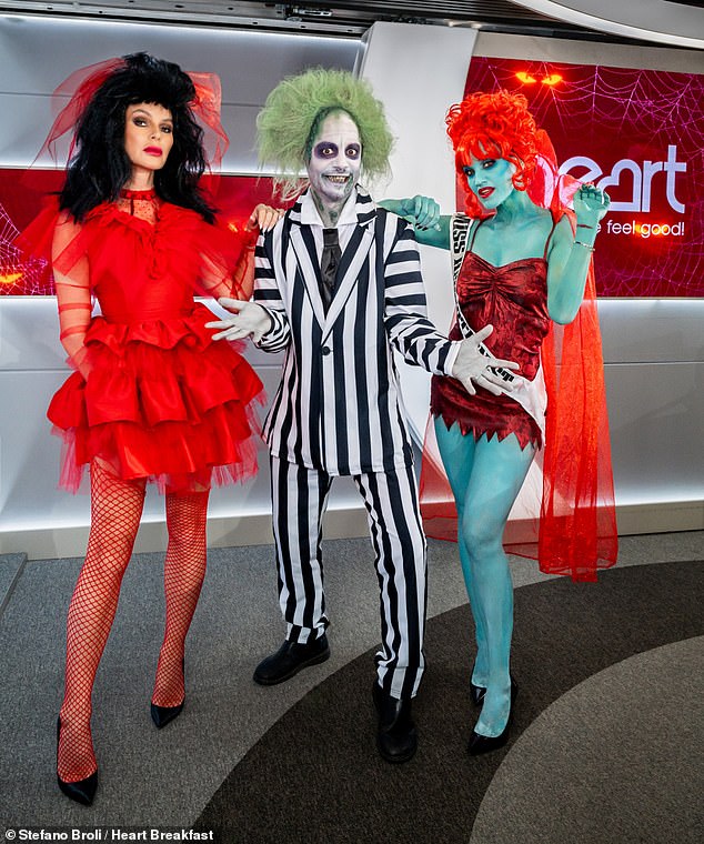 Along with co-star Jason King (JK), 49, the trio dressed up as characters from the classic 1989 film and its sequel, which hit theaters in September.