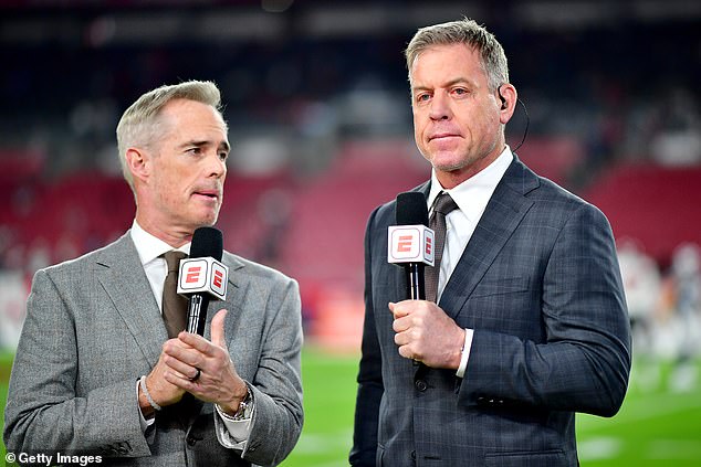 Joe Buck (left) warned the Bucs about leaving their stars on the field moments before the injury