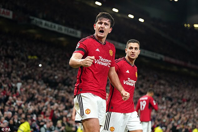 Harry Maguire scored in United's last European victory against the Danish team in October 2023