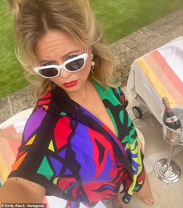 She also shared a selfie of herself wearing a colorful shirt and bold white sunglasses.