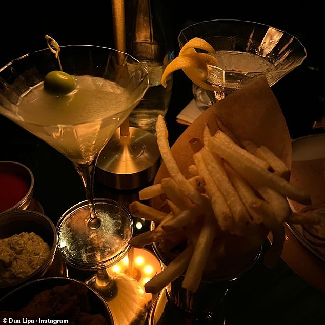 Sharing a photo of his martinis, he captioned the post: 